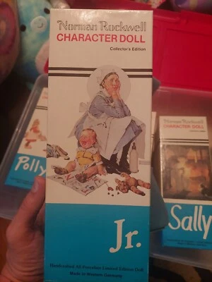 $25 • Buy Norman Rockwell Character Doll Collector's Edition JR. & Authentic Steiff Bear 