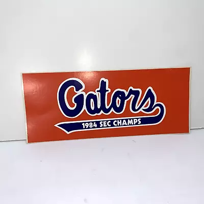1984 Florida Gators Sec Champs 8.5x3.5 Orange Sticker Decal Vintage • $19.95