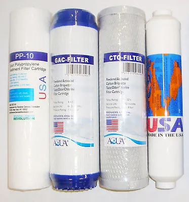  Universal 4 Replacement Filter Set For 5 Stage Reverse Osmosis USA • $32