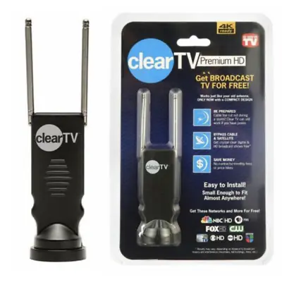 Clear TV Premium Mini 4K Ultra HD TV Antenna As Seen On TV Free Broadcasting NEW • $7.95