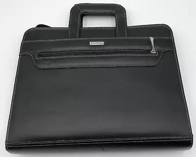 Franklin Covey 3-Ring Binder Briefcase Black Faux Leather • $26