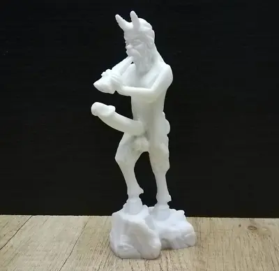 Satyr Pan Faun Nude Male Greek Mythology Handmade Statue Sculpture • £45.54