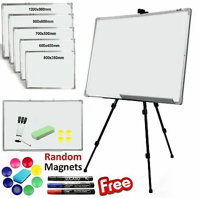 £1.04 • Buy Magnetic Whiteboard Small Large White Board Dry Wipe Office Home School Notice
