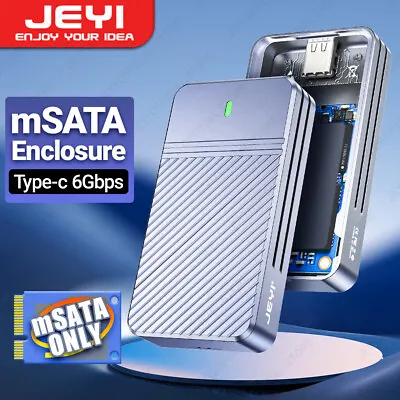 JEYI MSATA To USB 3.110Gbps SSD Enclosure Adapter For MSATA Internal Hard Drive • $16.06
