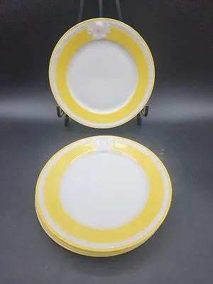 4 PCS Musterschutz Yellow Cameo Dessert Plates Union T Czechoslovakia 6 1/2” • $74.99