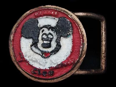 MA13174 AWESOME VINTAGE 1970s **MICKEY MOUSE CLUB** MEMBER BELT BUCKLE • $14