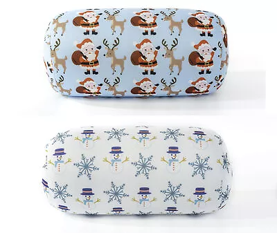 Mushy Pillows Microbead Roll Pillow Winter Patterns Combo Pack 2 Pillows - Santa • $14.79