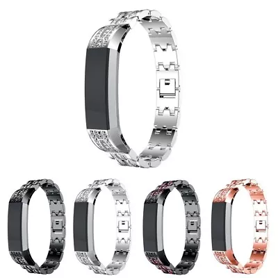 StrapsCo Rhinestone Replacement Bracelet Band Strap For Fitbit Alta & HR • $56.40