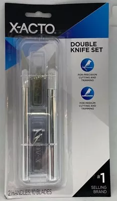 $14.50 • Buy X-Acto Double Knife Set 2 Handles, 10 Blades (X5262) New Sealed