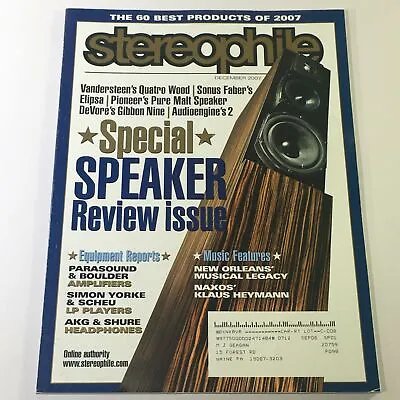 Stereophile Magazine December 2007 - Vandersteen Quatro Wood & Pioneer Speaker • $18