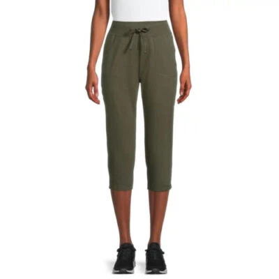 $14.98 • Buy Athletic Works Athleisure Womens Core Knit Capri Pants With Drawstring & Pockets