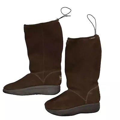 Skechers Shape Ups Tone Ups Brown Suede Leather Walking Rocker Boots Size 10 • $53