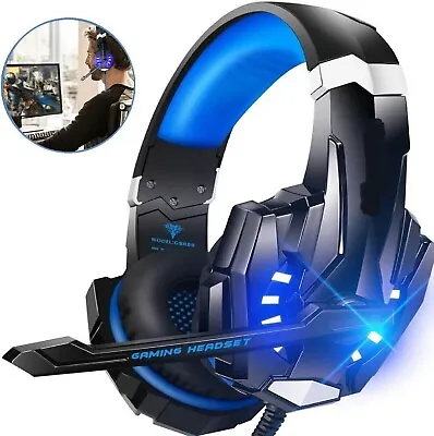 Stereo Gaming Headset For PS4 PC Xbox Noise Cancelling Headphones Mic LED Light • $41.99