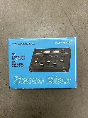 VINTAGE Realistic 32-1100a Stereo Mixer. Sound Analog Portable • $17.99