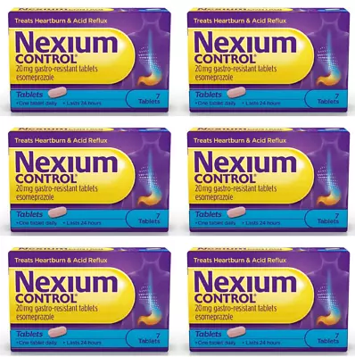 42 Tablets - Nexium Control Heartburn & Acid Reflux Gastro Resistant 20mg - 24Hr • £26.90