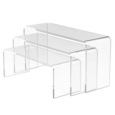 Nesting Plinths Acrylic Display Stand Clear Counter Riser - Small By Displaypro • £13.03