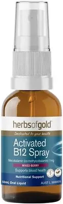 Activated B12 Spray Mixed Berry 50ml Herbs Of Gold • $43.99