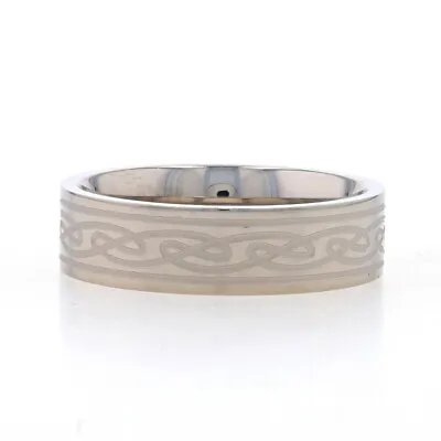 Titanium Celtic Knot Men's Wedding Band - Comfort Fit Ring Size 9 • $29.99