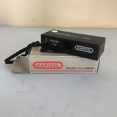 Capital Deluxe 110 Vintage Pocket Camera Original Box Mini Compact W/Wrist Strap • $24.99