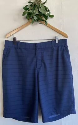 Nike Golf Shorts Mens Size 35 Blue Checkered Dri-Fit Flat Front 11  Inseam • $19.99