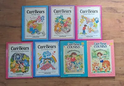 Vintage Care Bears Books And Care Bear Cousins Books Lot Of 7-1983 • $39.95