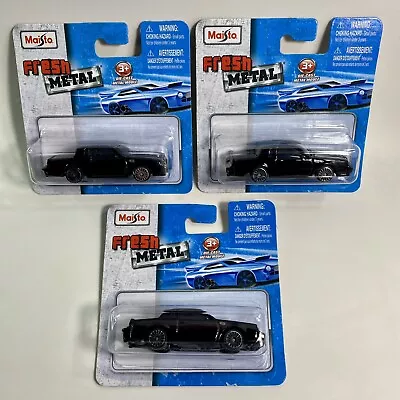 Maisto 1987 Buick Grand National 1:64 Diecast Black Lot Of 3 New Shipped In Box! • $24