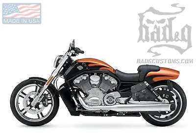 Harley V-ROD MUSCLE LEFT Side BLACK SOLO BAG Saddlebag - VRL02 BAD&G CustomS • $174.95