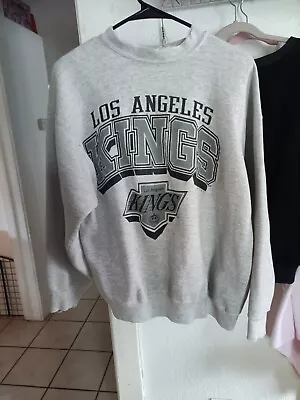 Vintage 90s 1991 Los Angeles Kings NHL Hockey Team Black Sweatshirt L Sweater • $15