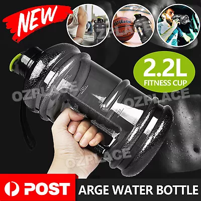$13.95 • Buy 2.2L Large Water Bottle Cap Drink Kettle BPA Free Sport Gym Training Workout AUS