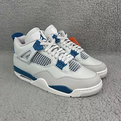 Jordan 4 Military Blue Mens 9 Shoes White Industrial Nike Air Retro Sneakers • $329.99