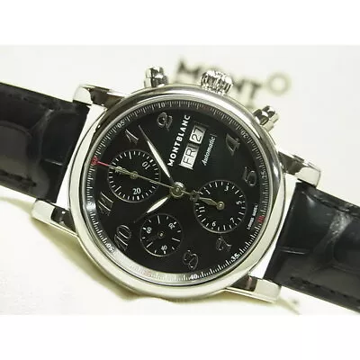 MONT BLANC Star Chronograph 106467 39MM Watch Used • $1390.61