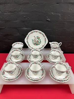 Mayfair China Indian Tree Tea Set Cups Saucer Plates Jug Sugar Cake 21 Items • £39.99