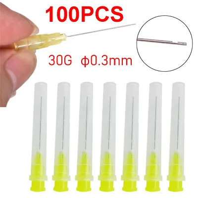 30 Gauge Needle Dental Endo Irrigation Needle Tips (Yellow 100pc/pk) TD • $14.79