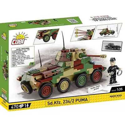 Cobi 2287 1:35 Historical Collection WWII Sd.Kfz. 234/2 PUMA Kit 470 Pieces • $87.98