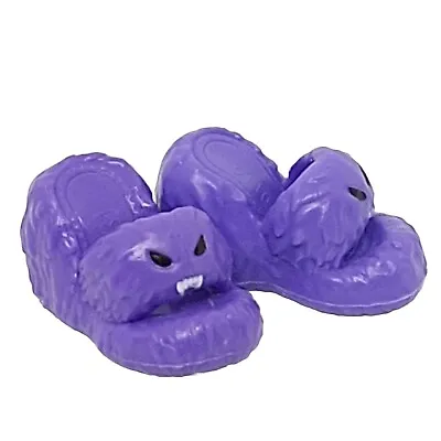 Monster High Doll G3 Clawdeen Purple  Fuzzy Monster Slippers Only • $7.79
