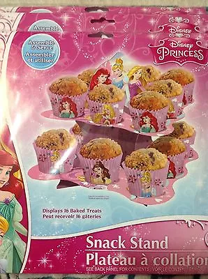 3 DISNEY PRINCESS SPARKLE CUPCAKE SNACK STAND ~ Birthday Party Supplies Girl • $12.99