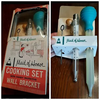 Vtg Kitchen Utensil Set With Bracket MCM Maid Of Honor • $19.99