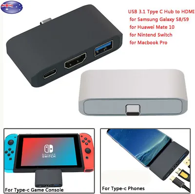 $23.95 • Buy USB 3.1 Tpye C Hub To HDMI Support Dex Mode F. Samsung S8/S9 Macbook Pro