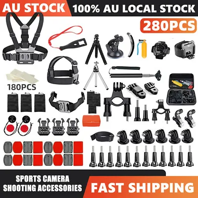 280Pcs Mount Accessories Bundles Kit Tools For GoPro Hero Sports Action Camera • $43.85