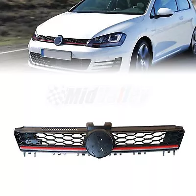 Front Grille - Black W/ Red Trim For 2015+ Vw Mk7 Golf/gti • $37.49