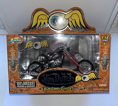 Von Dutch Kustom Cycle Cruel World 1:18 Die Cast  Black/Red New 2004 • $19.99