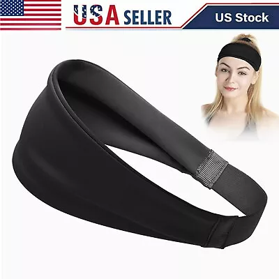 Mens Women Sweat Sweatband Headband Yoga Gym Running Stretch Sports Head Band • $5.85