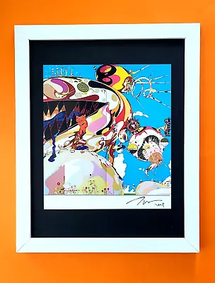 TAKASHI MURAKAMI + AWESOME SIGNED ART PRINT FROM JAPAN + WITH NEW FRAME 14x11in. • $149