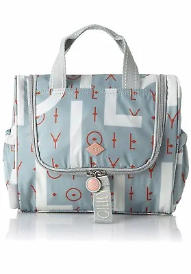 Oilily Groovy Letters Washbag Women’s Bag Organiser Light Blue • £29.99