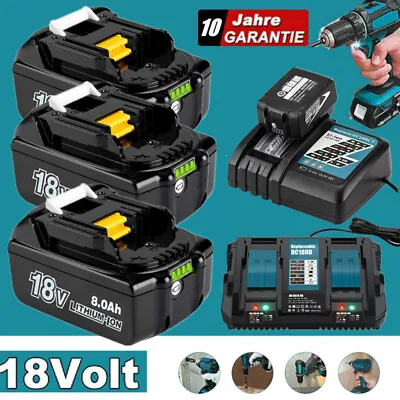 1-4PACK For Makita 18V 8.0Ah LXT Lithium Ion Battery /Charger BL1860B BL1850 • $90.24