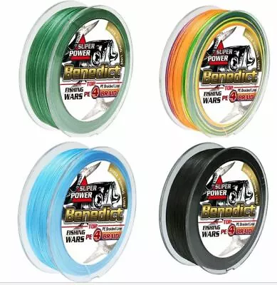$15.99 • Buy ** FREE SHIPPING ** 300m 500m 1000m BENEDICT Fishing Line PE Braid Yellow Black 