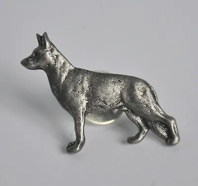 Alsatian Dog Tie Tack/cravat Pin/lapel Pin. Pewter Look Darkened Silver Metal.  • £5.20