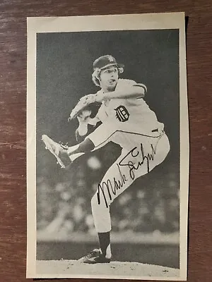 Mark Fidrych Autograph Auto Signed B&W 4x6 Magazine Page Photo Detroit Tigers • $35