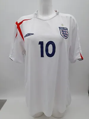 £29.99 • Buy England 2005 2007 2006 World Cup #10 Michael Owen Home Shirt Soccer Jersey XL