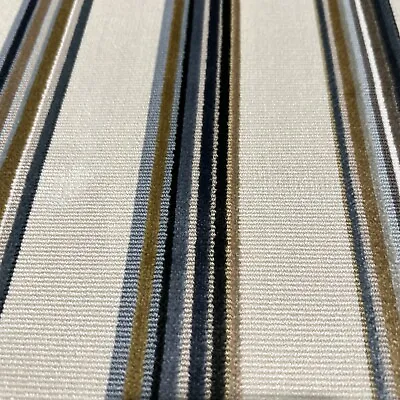 Romo Umbala Epingle In Cumin Velvet Stripe Fabric 124  Long 3.5 Yds • $210